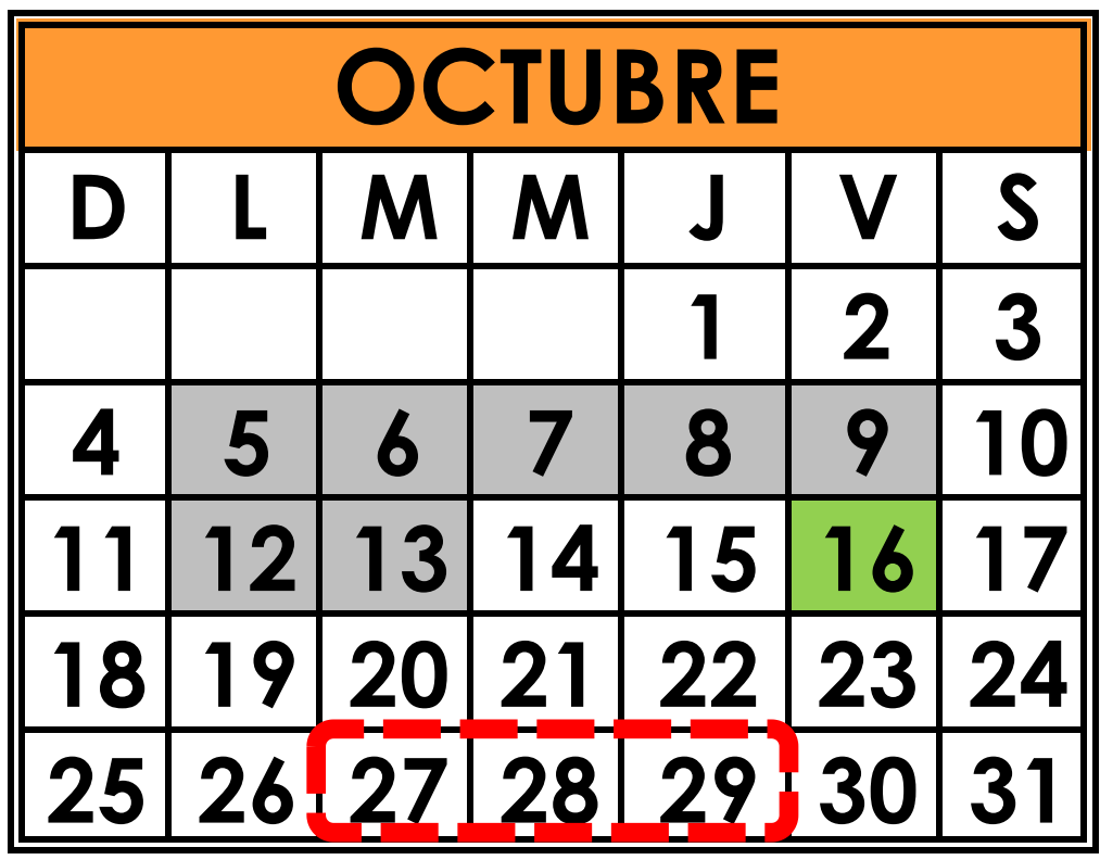Actividades Académicas en Bachillerato Cuatrimestral del mes Octubre 2026